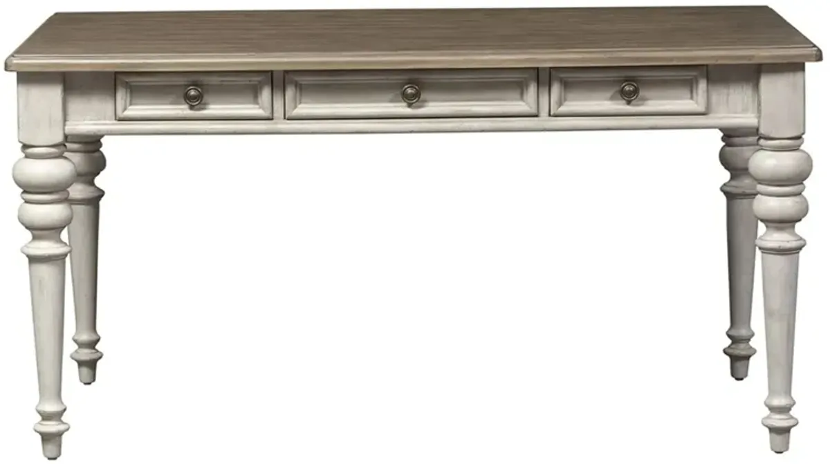 Magnolia Park Writing Desk in Two Tone White/Brown by Liberty Furniture