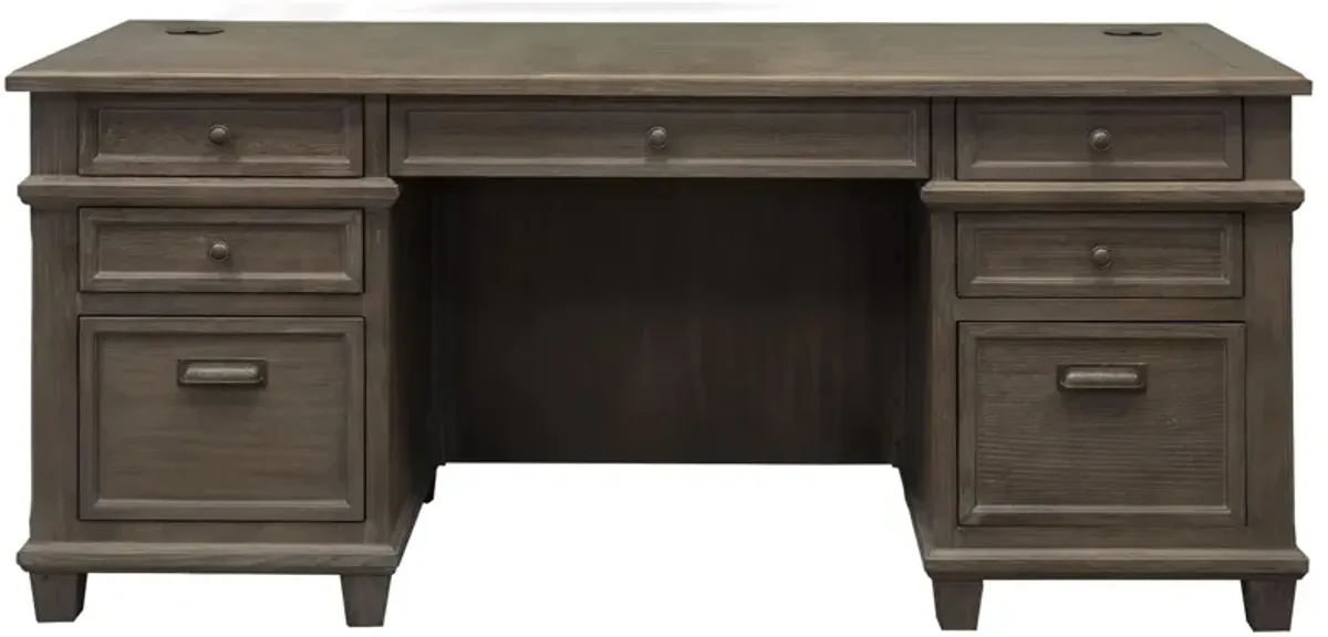 Lexicon Office Desk in Weathered Dove by Martin Furniture