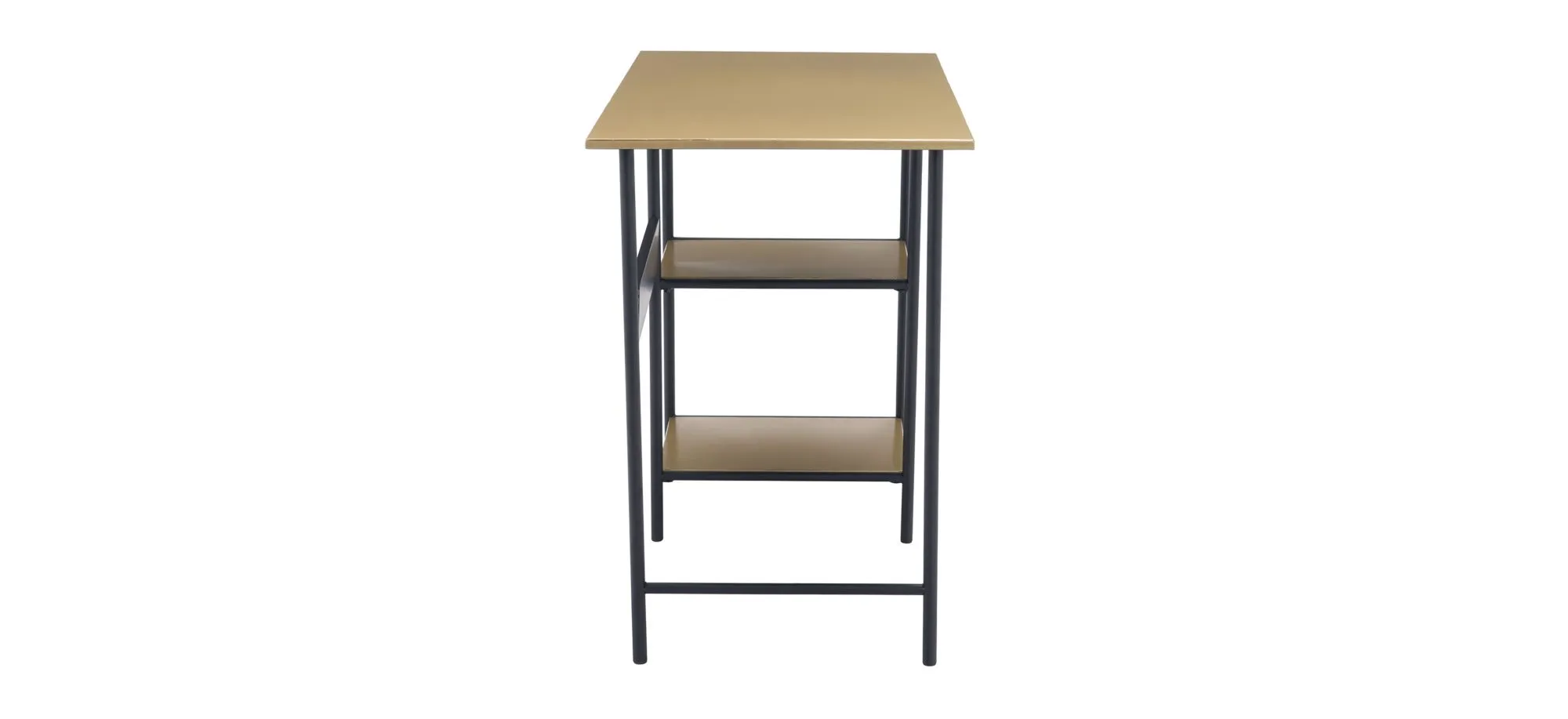 Harris Desk Brass in Brass, Black by Zuo Modern