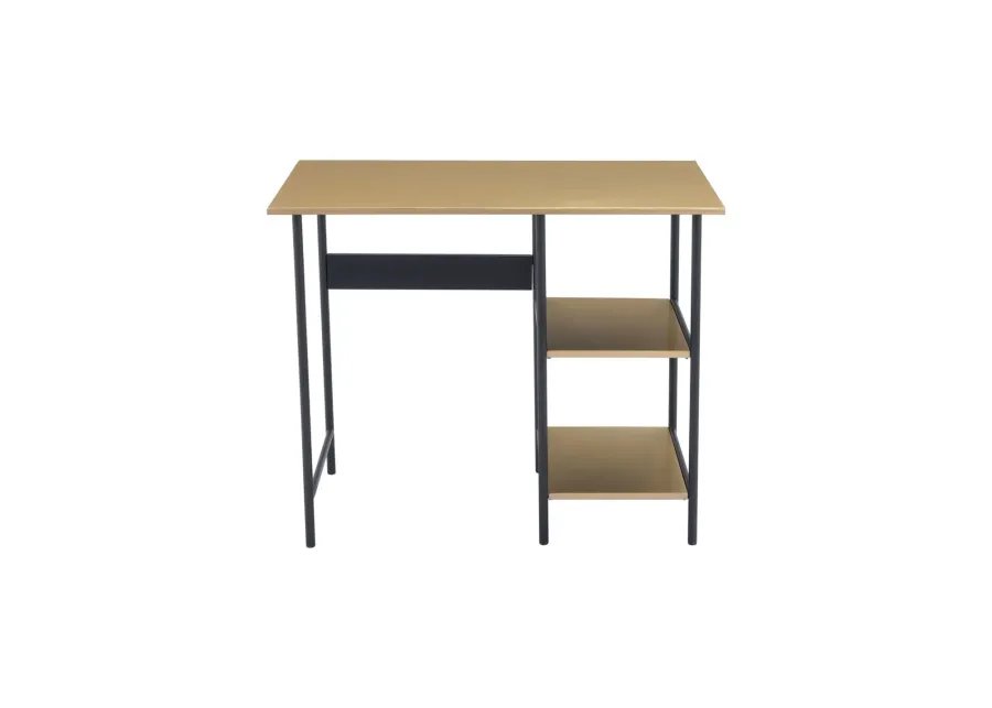 Harris Desk Brass in Brass, Black by Zuo Modern