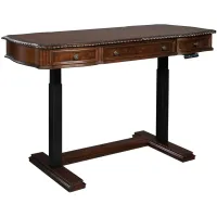 Hekman Adjustable Height Desk in OLD WORLD WALNUT BURL by Hekman Furniture Company