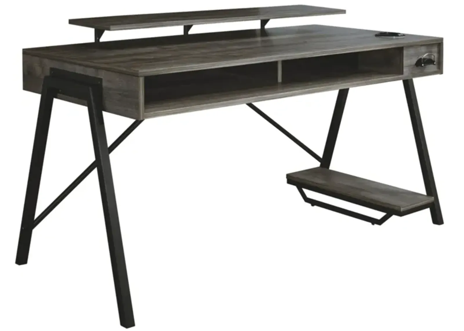 Barolli Gaming Desk in Gunmetal by Ashley Express