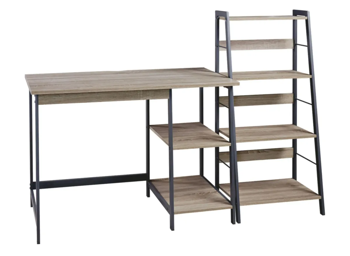 Soho Desk and Shelf in Brown/Gray by Ashley Express