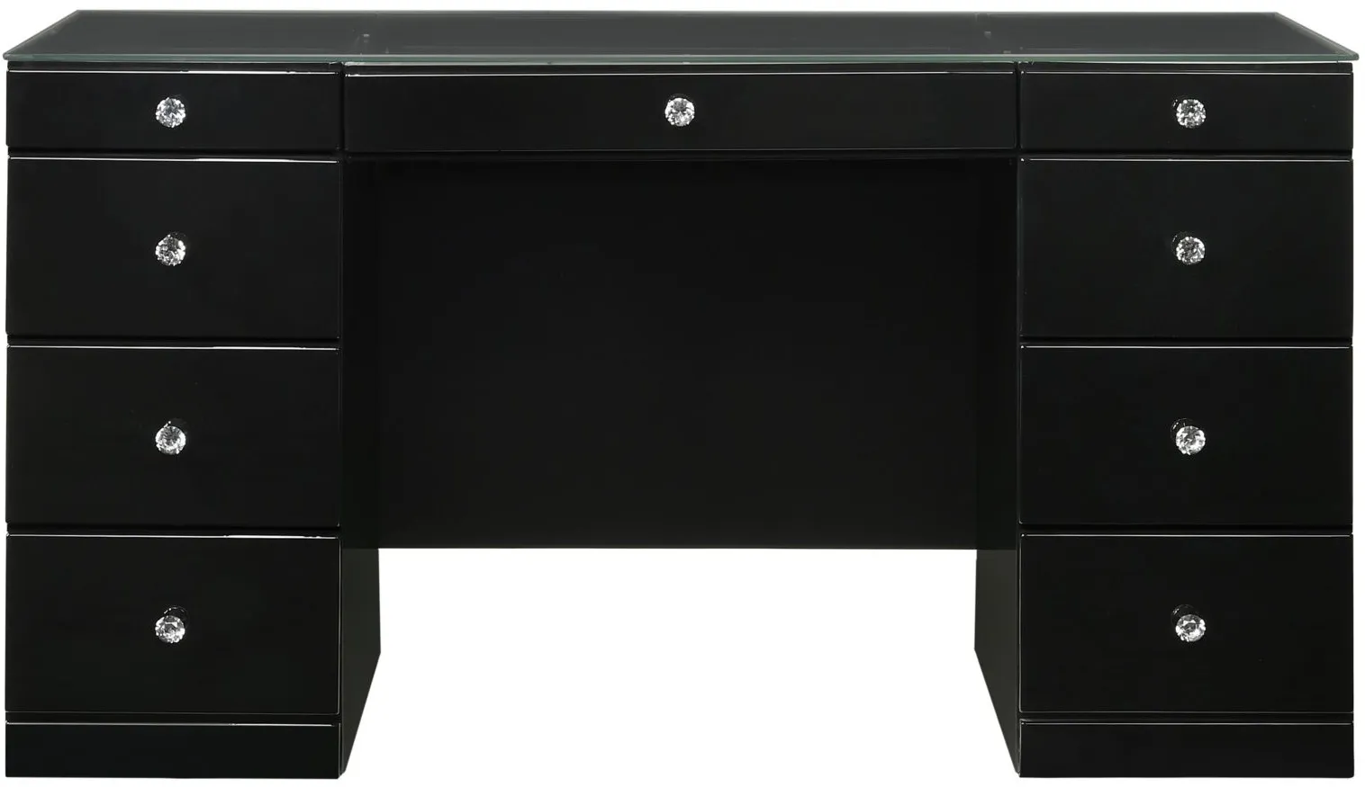 Diem Executive Desk in Black by Crown Mark