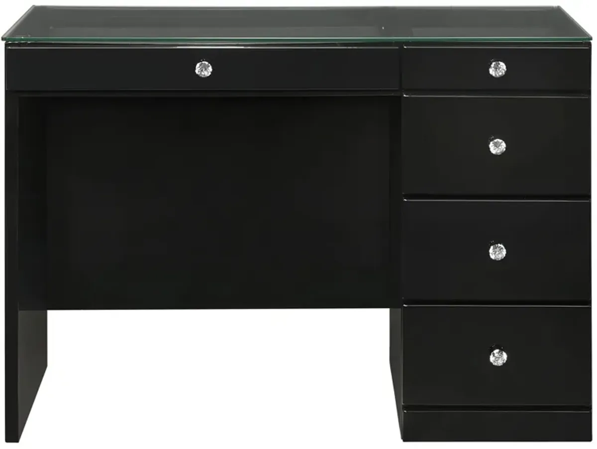 Diem Writing Desk in Black by Crown Mark