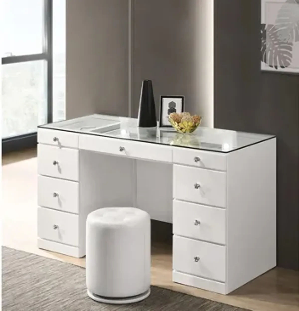 Diem Small Vanity Table w/ Mirror