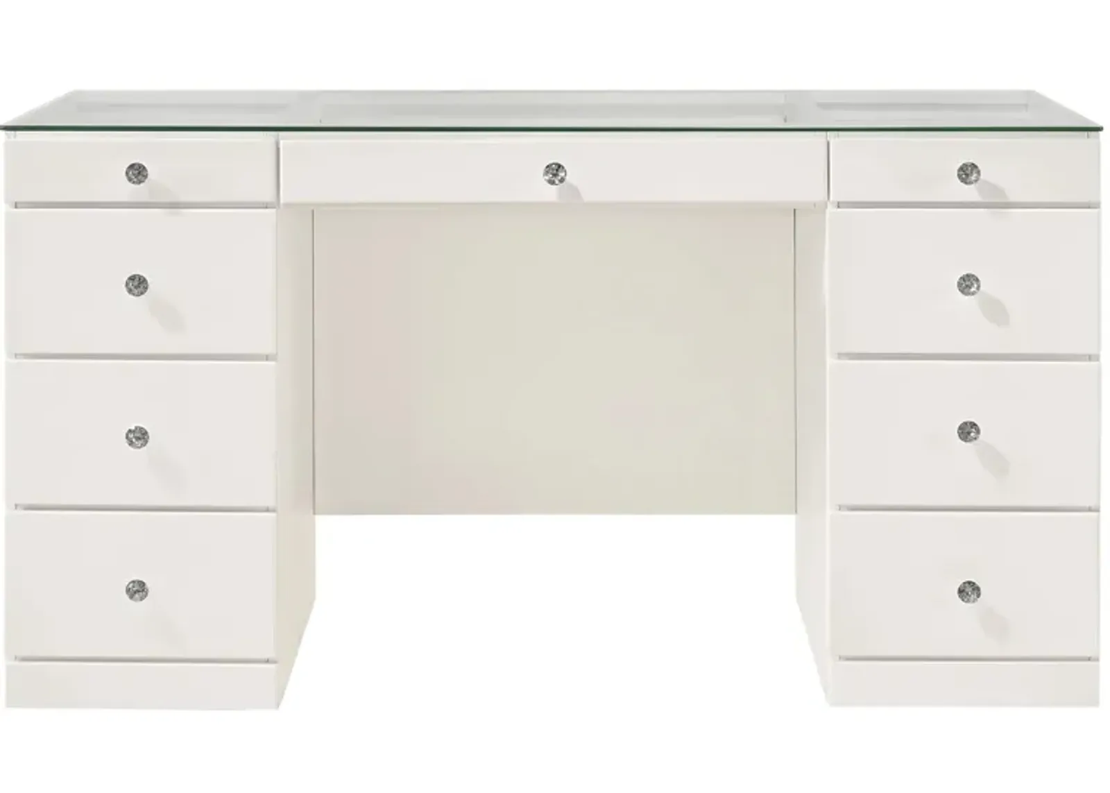 Diem Executive Desk in White by Crown Mark