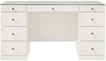 Diem Executive Desk in White by Crown Mark
