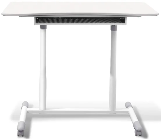 Marlin Adjustable Mobile Desk in White by Unique Furniture