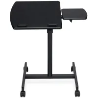 Pim Adjustable Mobile Desk in Black by Unique Furniture