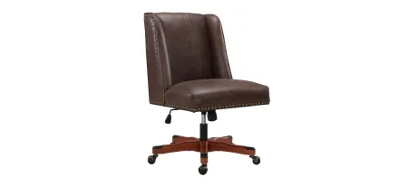 Draper Office Chair in Brown by Linon Home Decor