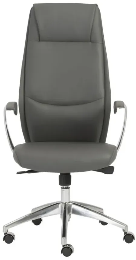 Crosby High Back Office Chair in Gray by EuroStyle