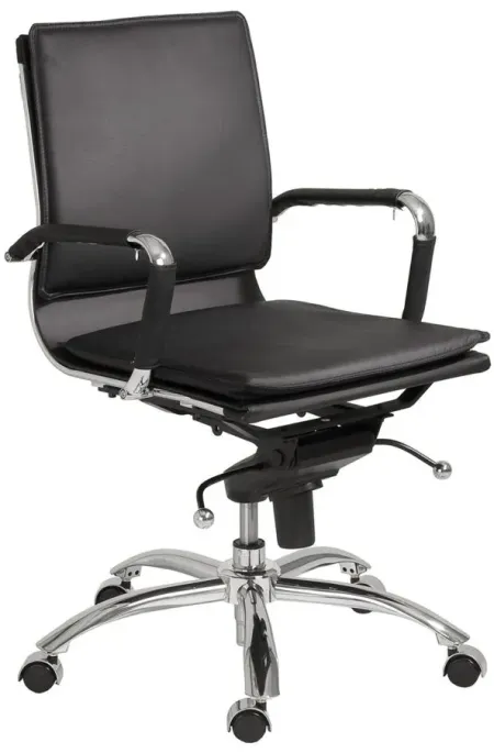 Gunar Low Back Office Chair in Black by EuroStyle