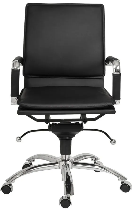 Gunar Low Back Office Chair in Black by EuroStyle