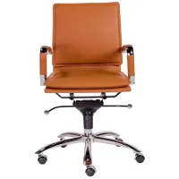 Gunar Low Back Office Chair in Cognac by EuroStyle