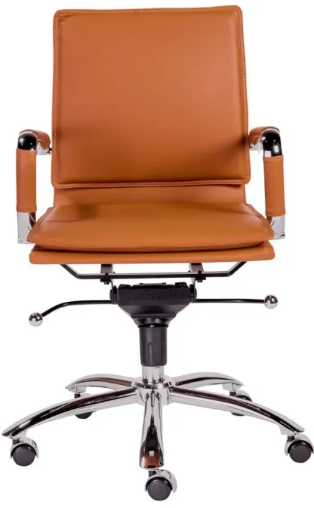 Gunar Low Back Office Chair in Cognac by EuroStyle