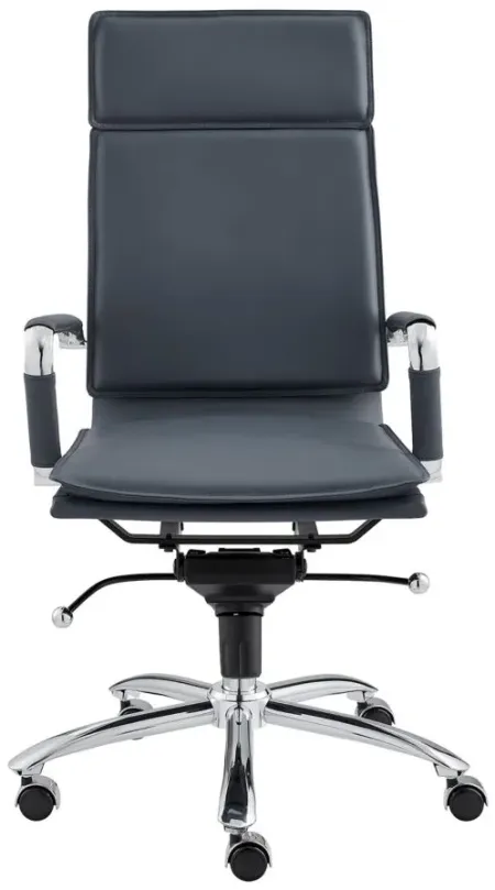 Gunar High Back Office Chair in Blue by EuroStyle