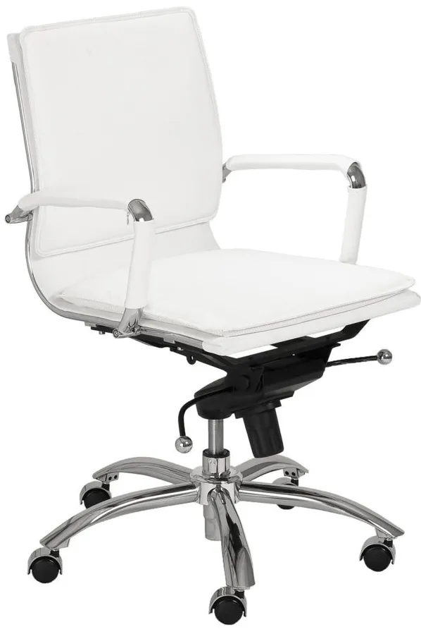 Gunar Low Back Office Chair in White by EuroStyle