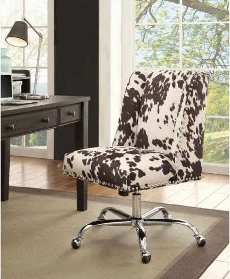 Draper Office Chair in White by Linon Home Decor