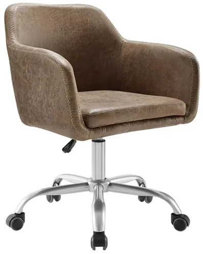 Rylen Office Chair in Brown by Linon Home Decor