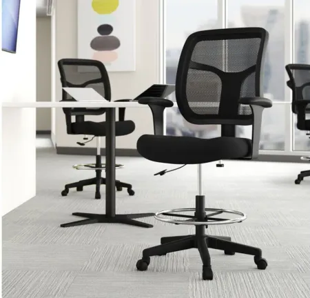 Apollo Drafting Office Chair in Black