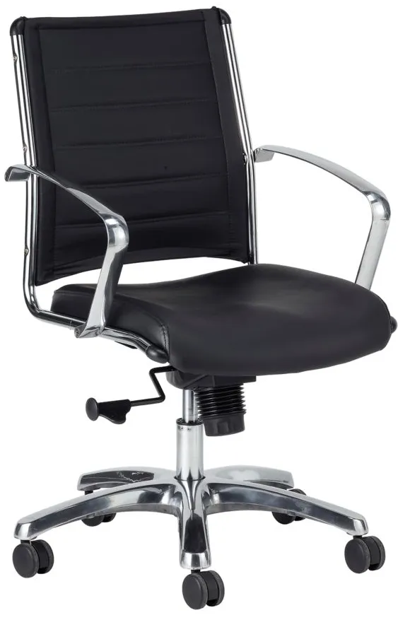 Europa Office Chair with Wide Seat in Black