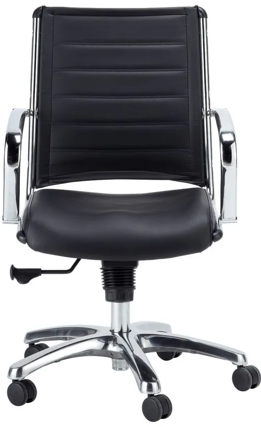 Europa Office Chair with Wide Seat in Black