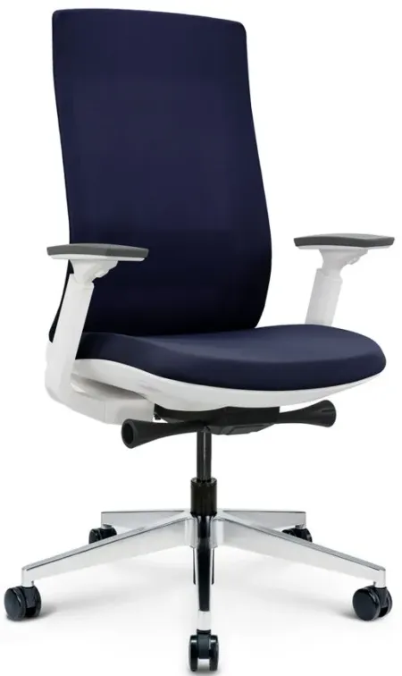 Elevate Office Chair in White/Blue