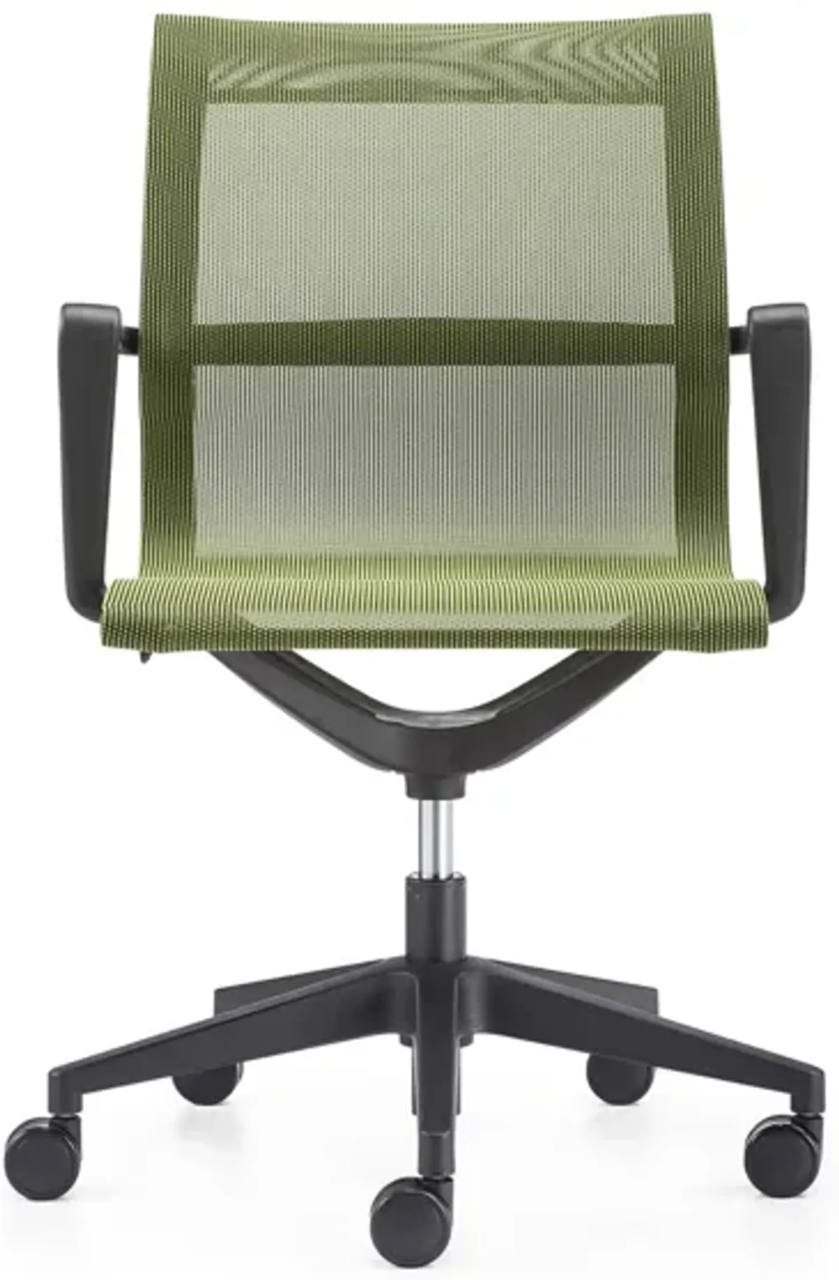 Kinetic Black Frame Office Chair with Mesh Back in Black/Green