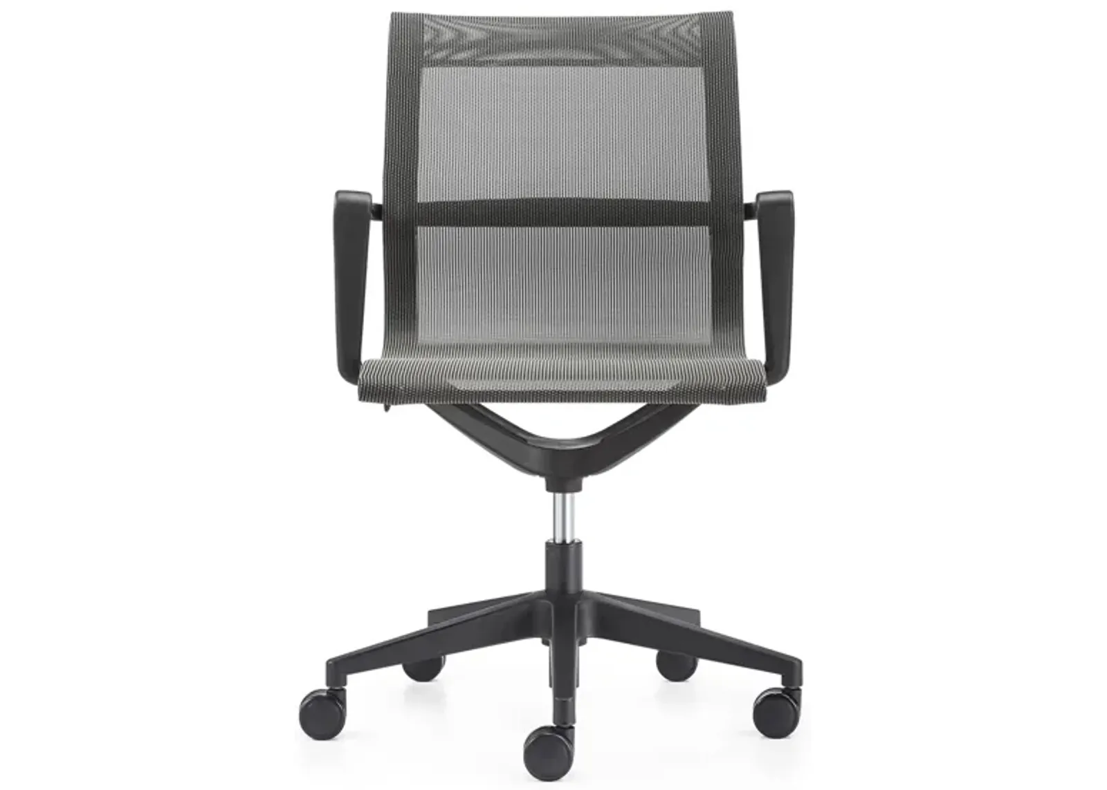 Kinetic Black Frame Office Chair with Mesh Back in Black/Gray