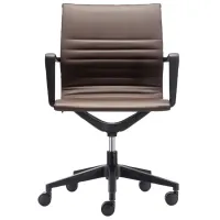 Kinetic Black Frame Office Chair in Brown