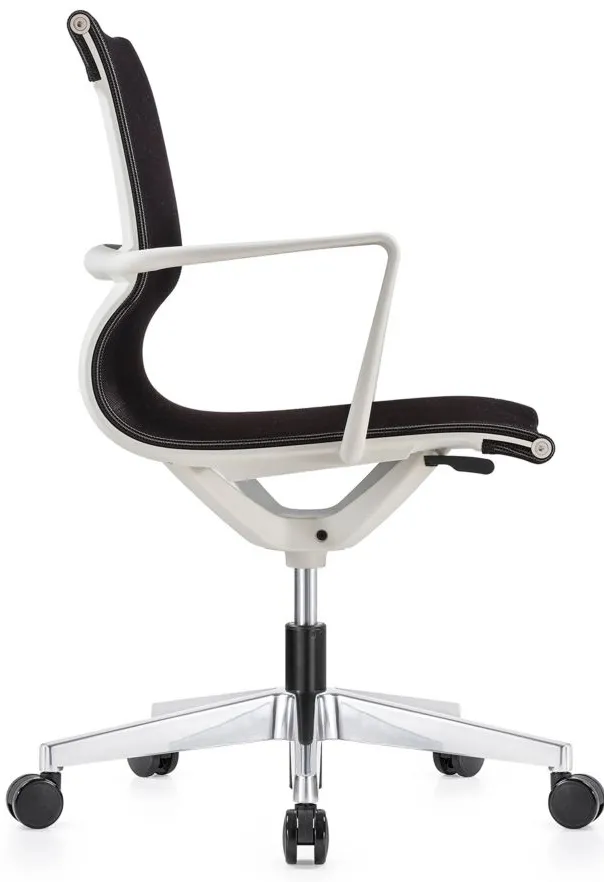 Kinetic White Frame Office Chair with Mesh Back in White/Black