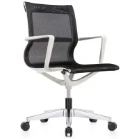 Kinetic White Frame Office Chair with Mesh Back in White/Black
