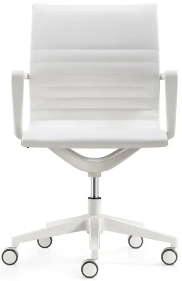 Kinetic White Frame Office Chair in White