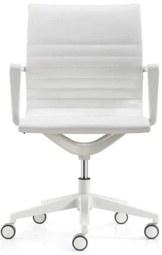 Kinetic White Frame Office Chair in White
