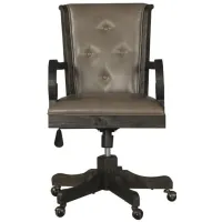 Bellamy Upholstered Desk Chair in Peppercorn by Magnussen Home