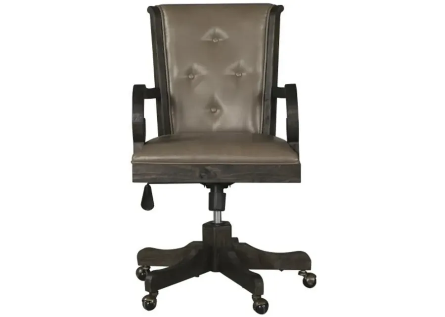 Bellamy Upholstered Desk Chair in Peppercorn by Magnussen Home