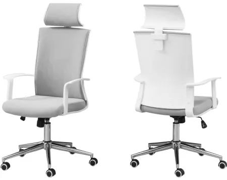 Addy Office Chair in WHITE by Monarch Specialties