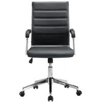 Liderato Office Chair in Black, Silver by Zuo Modern