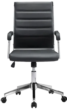 Liderato Office Chair in Black, Silver by Zuo Modern