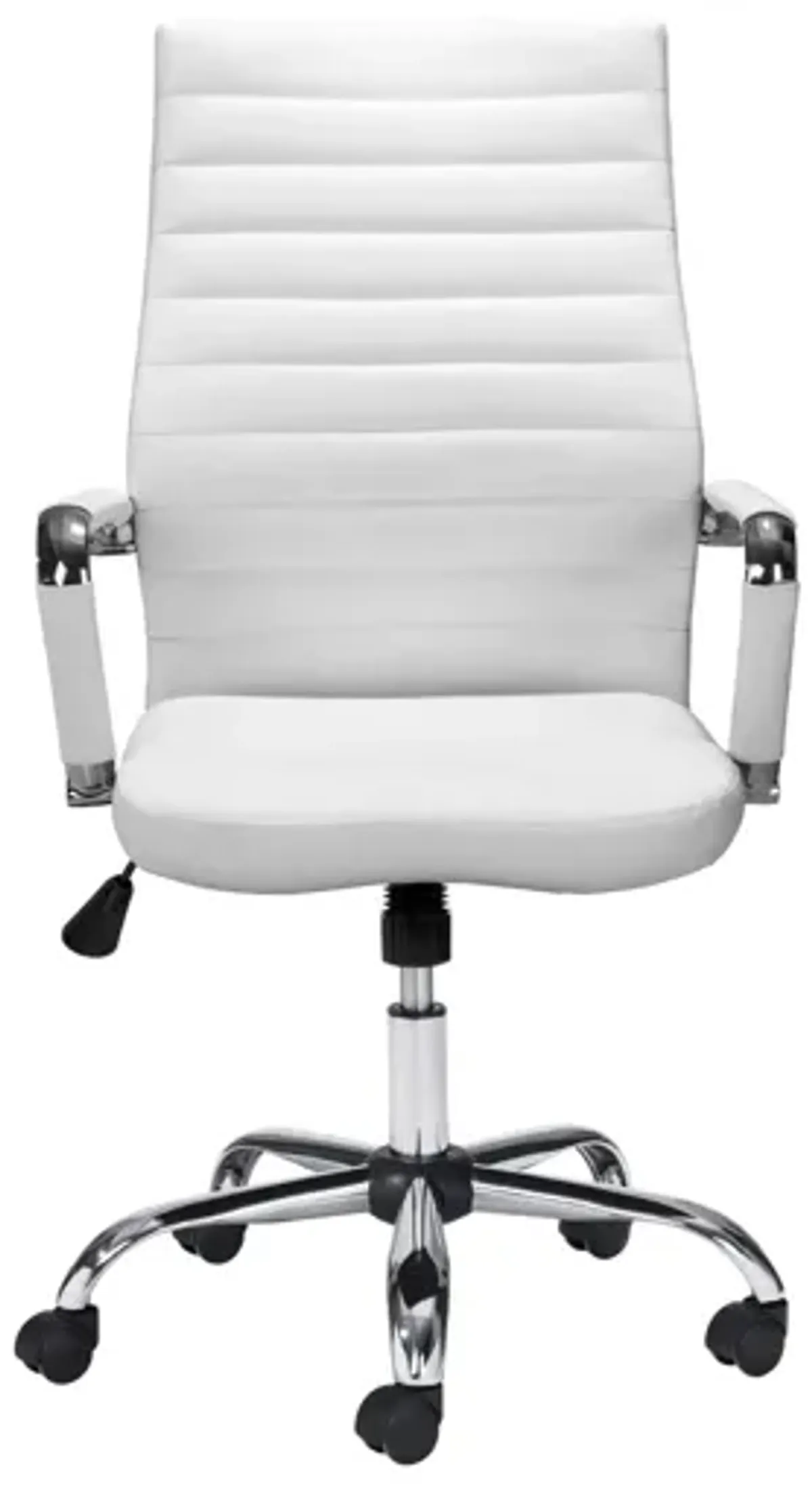 Primero Office Chair in White, Silver by Zuo Modern