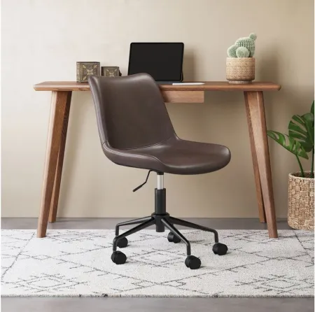 Byron Office Chair in Brown, Black by Zuo Modern