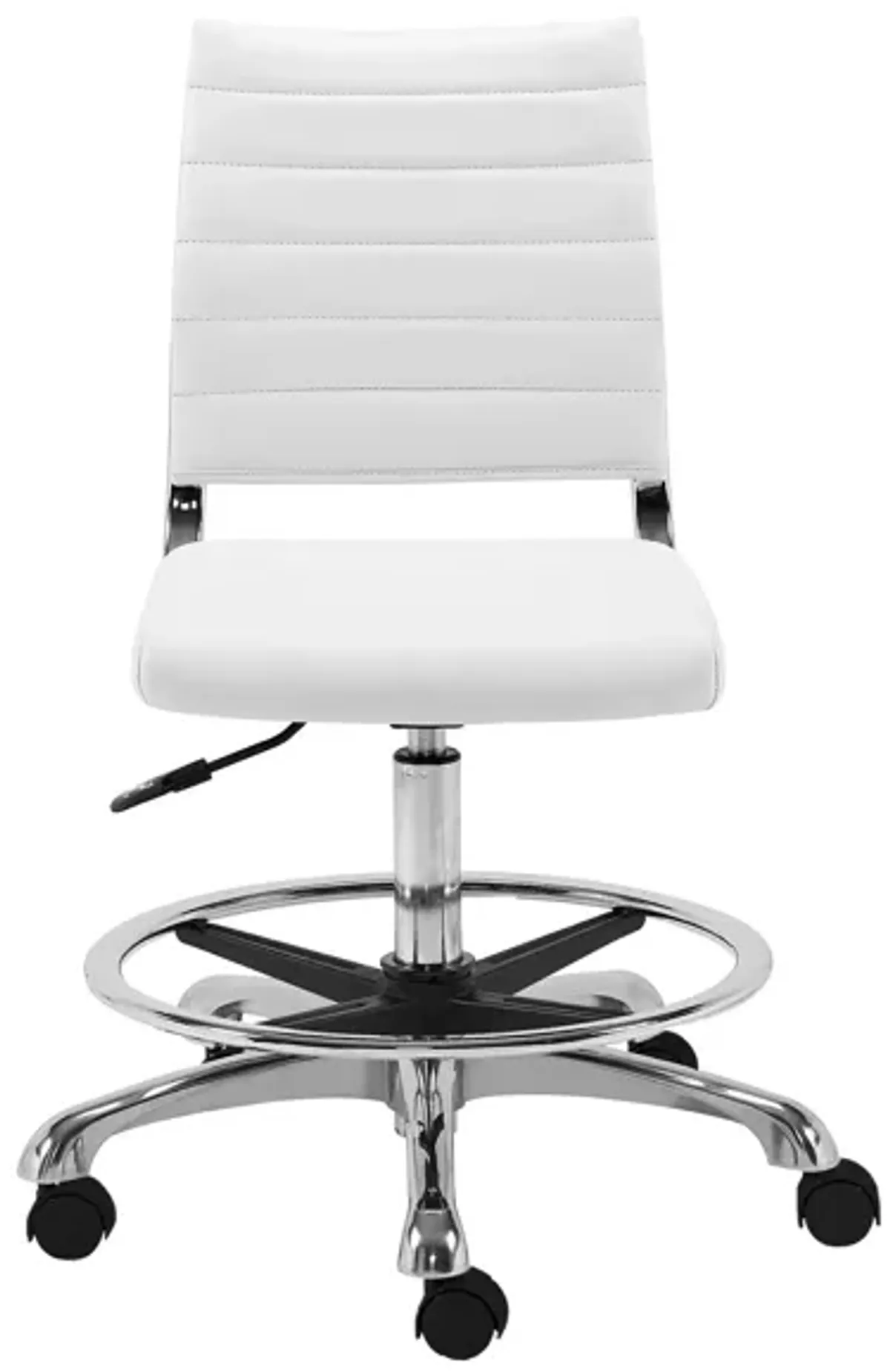 Axel Adjustable Height Drafting Stool in White by EuroStyle