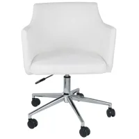Aster Swivel Desk Chair in White by Ashley Furniture
