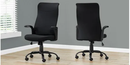 Ignatius Executive Home Office Chair in Black by Monarch Specialties