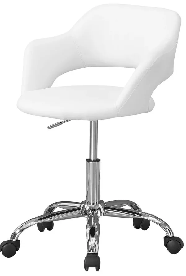 Ludwig Home Office Chair in White by Monarch Specialties