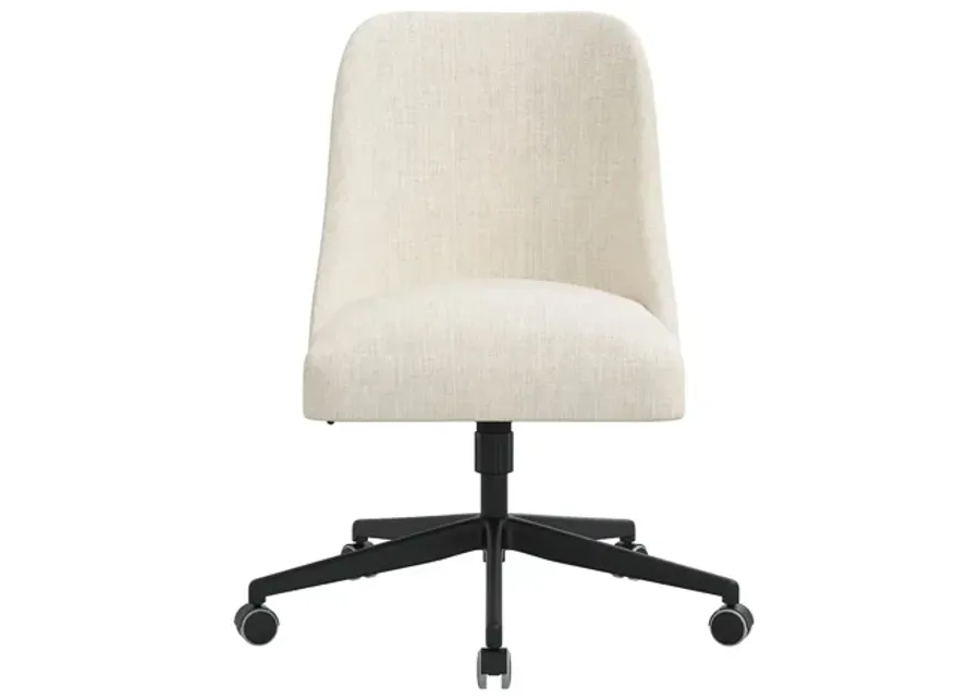 Leigh Office Chair in Linen Talc by Skyline