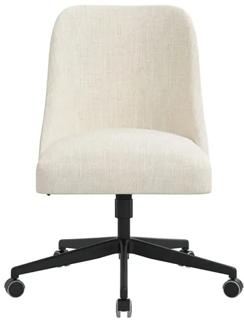 Leigh Office Chair in Linen Talc by Skyline