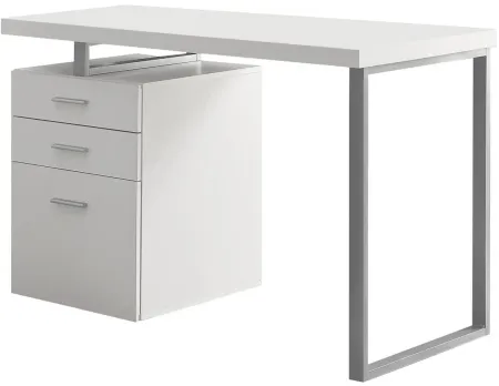 Glenn Computer Desk in White by Monarch Specialties