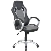 X Rocker Rogue 2.0 Bluetooth Rechargeable PC Gaming Chair in Gray;Black by Ace Casual Furniture